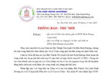 HT Bình Dương Thông Báo V/v Lễ Cung Hiến Đền Thờ – Cảm Tạ Chúa – Kỷ Niệm 95 Năm Thành Lập (1928-2023)