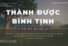 Thành Được Bình Tịnh – 11/1/2024