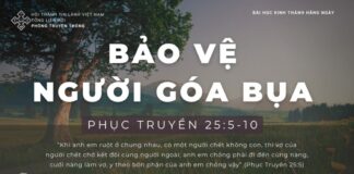 Bảo Vệ Người Góa Bụa – 19/1/2024