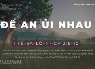 Để An Ủi Nhau – 29/1/2024