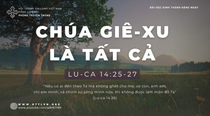 Chúa Giê-xu Là Tất Cả – 3/1/2024