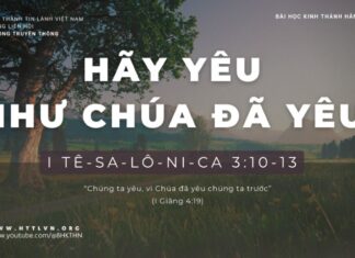 Hãy Yêu Như Chúa Đã Yêu – 30/1/2024