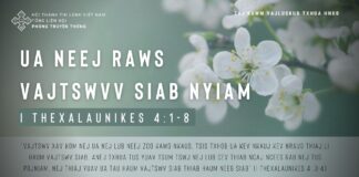 Ua Neej Raws Vajtswvv Siab Nyiam – 31/1/2024
