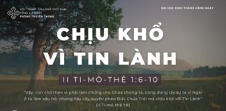 Chịu Khổ Vì Tin Lành – 9/1/2024