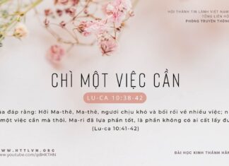 Chỉ Một Việc Cần – 11/2/2024