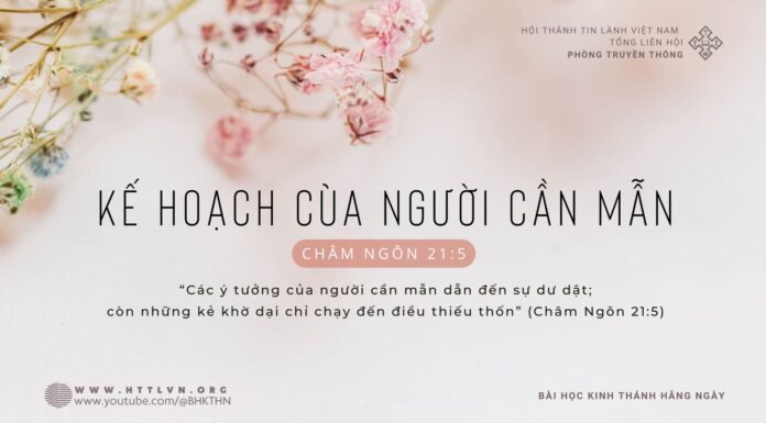 Kế Hoạch Của Người Cần Mẫn – 18/2/2024