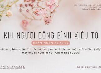 Khi Người Công Bình Xiêu Tó – 8/2/2024