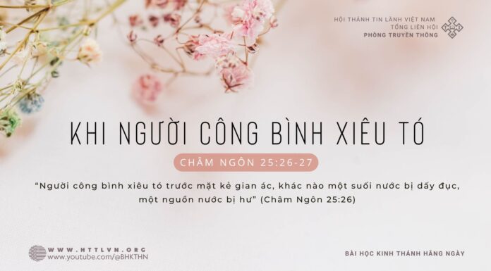 Khi Người Công Bình Xiêu Tó – 8/2/2024