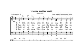 Bài hát: VÌ CHÚA THƯƠNG NGƯỜI