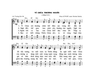 Bài hát: VÌ CHÚA THƯƠNG NGƯỜI