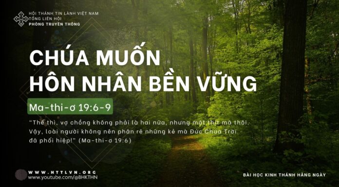 Chúa Muốn Hôn Nhân Bền Vững – 3/4/2024