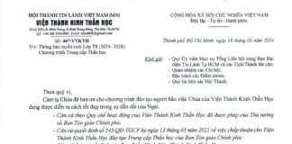 VTKTH – Thông Báo Tuyển Sinh Trung Cấp Thần Học – Lớp T8 (Dành cho các ứng viên thuộc Khu vực Tp.HCM và các Tỉnh/Thành lân cận)