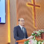 6. Mục sư Y Chen B.Krông báo cáo công tác truyền giảng năm 2023