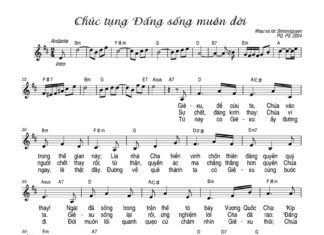 Bài hát: CHÚC TỤNG ĐẤNG SỐNG MUÔN ĐỜI