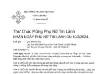 Ủy ban Phụ nữ: Thư Chúc Mừng Phụ Nữ Tin Lành Nhân Ngày Phụ Nữ Tin Lành CN 10/3/2024