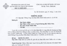 Ban Đại Diện Tin Lành Tp.HCM Thông Báo V/v Họp Mặt – Thông Công Các Ban Điều Hành Thiếu Niên Kv. Tp. HCM