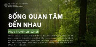 Sống Quan Tâm Đến Nhau – 12/4/2024