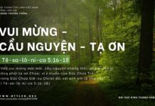 Vui mừng – Cầu nguyện – Tạ ơn – 29/4/2024