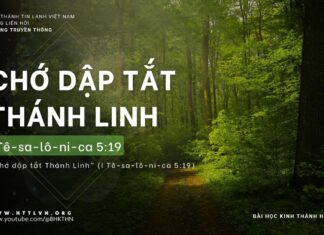 Chớ Dập Tắt Thánh Linh – 30/4/2024