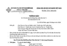 Thông Báo V/v Tổ Chức Đại Hội Đồng Giáo Phẩm Lần Thứ 11