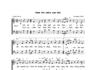 Bài hát: TÌNH YÊU CHÚA CAO SÂU