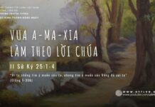 Vua A-ma-xia Làm Theo Lời Chúa – 21/5/2024