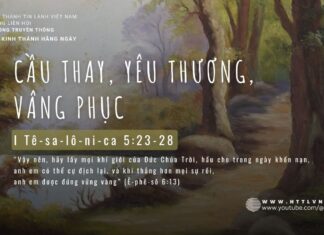 Cầu Thay, Yêu Thương, Vâng Phục – 31/5/2024