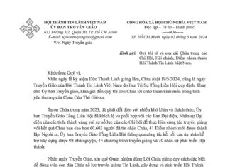 Ủy ban Truyền giáo: V/v Ngày Truyền Giáo & Lễ Kỷ Niệm Đức Thánh Linh Giáng Lâm