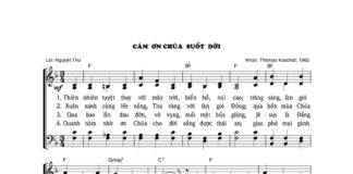 Bài hát: CÁM ƠN CHÚA SUỐT ĐỜI
