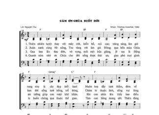 Bài hát: CÁM ƠN CHÚA SUỐT ĐỜI