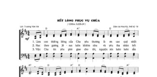 Bài hát: HẾT LÒNG PHỤC VỤ CHÚA