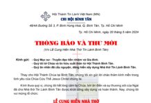 Thông Báo & Thư Mời V/v Lễ Cung Hiến Nhà Thờ Tin Lành Bình Tân
