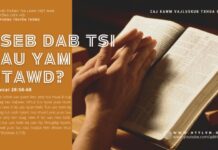 Tseb Dab Tsi Sau Yam Ntawd ? – 26/7/2024
