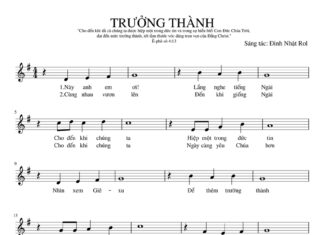 Bài hát: TRƯỞNG THÀNH