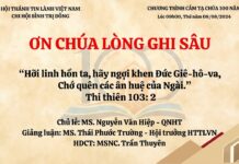 Thông Báo V/v Lễ Cảm Tạ Chúa – Kỷ Niệm 100 Năm Thành Lập HTTL BÌNH TRỊ ĐÔNG