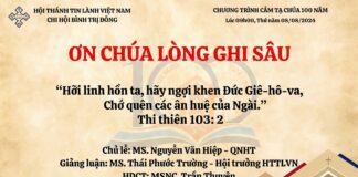 Thông Báo V/v Lễ Cảm Tạ Chúa – Kỷ Niệm 100 Năm Thành Lập HTTL BÌNH TRỊ ĐÔNG