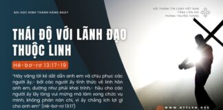 Thái Độ Với Lãnh Đạo Thuộc Linh – 16/8/2024
