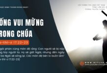 Sống Vui Mừng Trong Chúa – 29/8/2024
