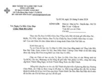 UB.CĐGD: Thông Báo V/v Ngày Cơ Đốc Giáo Dục – Chúa Nhật 08/09/2024