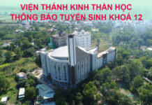 Thông Báo Tuyển Sinh Khóa 12 – Chương Trình Cử Nhân Thần Học – VTKTH