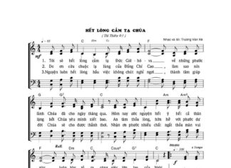 Bài hát: HẾT LÒNG CẢM TẠ CHÚA