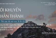 Lời Khuyên Chân Thành – 20/9/2024