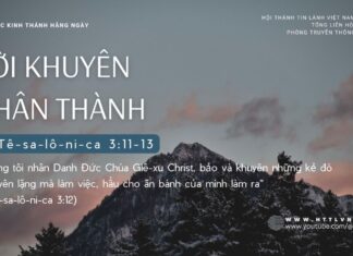 Lời Khuyên Chân Thành – 20/9/2024