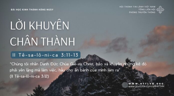 Lời Khuyên Chân Thành – 20/9/2024