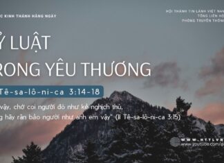 Kỷ Luật Trong Yêu Thương – 21/9/2024