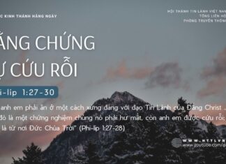 Bằng Chứng Sự Cứu Rỗi – 5/9/2024