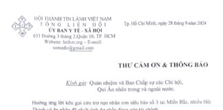 UB.YTXH – Thư Cảm Ơn & Thông Báo