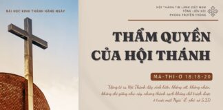 Thẩm Quyền Của Hội Thánh – 19/10/2024