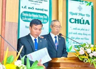 Bình Định: Bổ Nhiệm Truyền Đạo Nguyễn Trọng Toại Lo Công Việc Chúa Tại Hội Thánh Phước Sơn