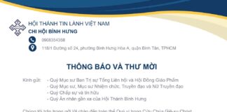 Thông Báo & Thư Mời V/v Lễ Cảm Tạ – Cung Hiến Nhà Thờ Tin Lành Chi Hội Bình Hưng